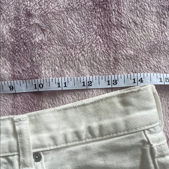 We The Free White Distressed Denim Shorts - Picture 6 of 8